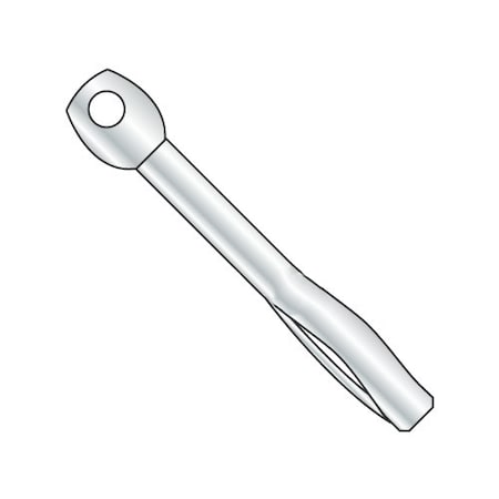 Newport Fasteners Tire Wire Pin Anchor, 1/4" Dia., 1-3/4" L, Alloy Steel Zinc Plated, 100 PK 766586